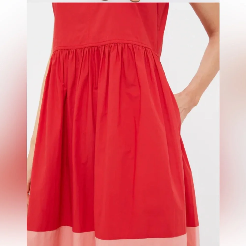 Tuckernuck Poppy and Coral Colorblock Cotton Elsie Dress in Large - Picture 6 of 14